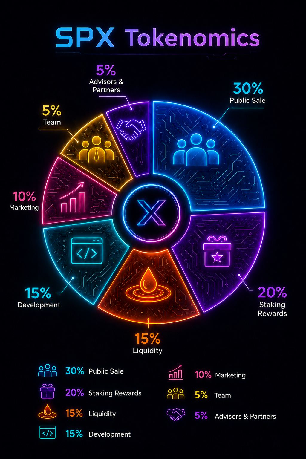 SPX20K tokenomics distribution